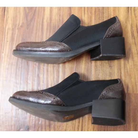 Jeffrey Campbell Wingtip Heel Loafer Black Brown Size 8.5 - Picture 6 of 8